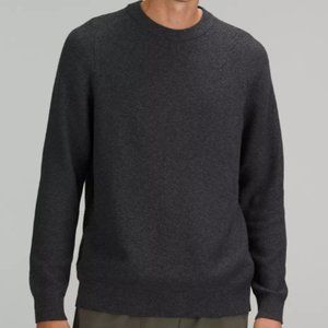 Lululemon Textured Knit Crewneck Sweater Heathered Black